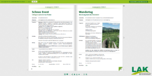Screenshot PDF Flipbook für NÖ-LAK